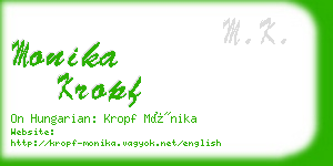 monika kropf business card